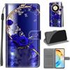 KENHONER Custodia per Honor Magic 6 lite, Farfalla | Portafoglio Pelle PU, Magnetica, Resistente Agli Urti, Scomparto Carte Credito, Pieghevole, Flip Libro, Motivo