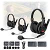 SYNCO XTALK XMax3 Cuffia Intercom Wireless per Cinema e Team (3PCS) | 500m/1640ft, 2.4GHz Full-Duplex, AEC Cancellazione Rumore, Monitor 3.5mm, Batteria 24H, per Riprese, Interviste, Magazzino