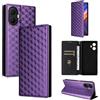 BELLA BEAR Custodia per TCL K70 5G, Cover per Cavalletto, Portafoglio con Magnetico, Custodia protettiva antiurto per TCL K70 5G-Viola