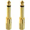BE-TOOL Adattatore jack audio da 6,5 a 3,5 mm mono maschio a femmina, convertitore per studio, amplificatore per chitarra e connessioni cuffie, confezione da 2