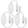 Gebildet 3pcs Bianco DC12V-24V Striscia LED Interruttore Dimmer Regolatore PWM e Dimmer In Linea per Luci LED Luci di Natale