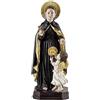 DRW Statuetta Santa Gema di Galgani con angelo in resina dipinta a mano, 15 cm