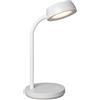 MAUL Maulabby - Lampada da scrivania a LED, piccola, con supporto, moderna, per scrivania, ufficio, flessibile, con luce LED bianca calda da 3000 K, colore bianco caldo