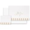 Interbaby Set Lenzuola Cotone Culla 50x80 cm Cicogna Orso Beige | Set lenzuola culla e navicella 50x80 in flanella di cotone: lenzuolo con angoli, sopra e federa, inverno, regalo nascita