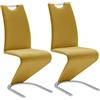 Robas Lund Amado Sedia A Dondolo, Poliuretano, Curry, 62.0 x 45.0 x 102.0 cm, 2 Unità