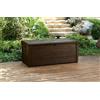 Dmora Cassapanca Outdoor Luserna 69.7x145x60.3h cm Marrone Impermeabile Chiusura Lucchetto, Peso Supportato 300 kg