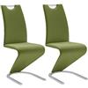 Robas Lund Amado Sedia A Dondolo, Finta Pelle, Verde, 62.0 x 45.0 x 102.0 cm, 2 Unità