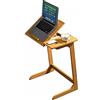 BAKAJI Scrivania Tavolo da Lavoro Porta Pc Computer in Legno di bamboo Tavolino Letto Divano Piano in Legno MDF Inclinabile Casa Ufficio Design Moderno 60 x 35 x 67 cm (Design 2)