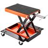 VEVOR Ponte Sollevatore Idraulico a Forbice per Moto da Officina Capacità Max. 500kg Altezza Regolabile 12-39cm, Ponte Sollevatore Alzamoto da Officina Operazione Idraulica Piattaforma 37,1 x 22,8 cm