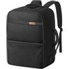 SONGMICS Zaino Bagaglio a Mano, 45 x 36 x 20 cm, per Ryanair, 30 L | Zaino Porta PC 15,6 Pollici, Impermeabile, Apertura a 180°, con Lucchetto, per Lavoro e Viaggio, Nero RBF005B101