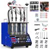 PARAOUTIL V209 Iniettore Ad Ultrasuoni Pulitore e Tester GDI EFI FSI Piezo 220V Iniettore Pulitore Tester 4 Cilindri 10 Funzioni Pulizia Automatica e Test per Auto Moto Iniettore
