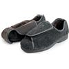 JOMIX Pantofole Uomo Invernali con Strappo Scarpe Ortopediche da Casa Comode Ciabatte Chiuse Regolabili per Piedi Gonfi Largo Pelose Calde per Anziane Diabetiche e Uso Quotidiano