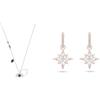 Swarovski PendenteSwarovski Symbolic, Evil eye, Blu, Mix di placcature & Orecchini a Cerchio Symbolic, Stella, Bianchi, Placcato Color Oro Rosa