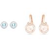 Swarovski Orecchini Stud Swarovski Angelic Square, turchese, placcato rodio, Esclusivi Amazon & Orecchini pendenti Bella V, Taglio tondo, Tono dorato, Placcato color oro rosa