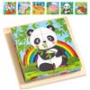 Leonshco Puzzle a cubo in legno 3D, puzzle 6 in 1, puzzle in legno, per bambini, Montessori, puzzle a cubetti, promuove la coordinazione occhio-mano, regalo per ragazzi e ragazze, per bambini dai 1 2 3 4 anni
