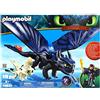 PLAYMOBIL DreamWorks Dragons 70037, Sdentato e Hiccup con Baby Dragon, dai 4 Anni