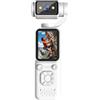 NbgrvB Fotocamera Vlog per principianti con obiettivo selfie a 180° (bianco) | Risoluzione foto da 48 MP, diverse impostazioni, da 5 a 48 MP, sociale per i media, qualità di stampa