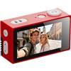 Wiffe Fotocamera piccola con obiettivo integrato, video 4K, rosso | Display, messa a fuoco automatica, definizione 4K, doppia lente, fotografia nitida, foto chiare per gli appassionati di