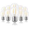 Hellum 10x lampadine LED mini globo E27 2,2W sostituisce 25W vetro chiaro | Lampadina mini globo 250 lm, 2700 K, lampade E27, filamento LED, sostituisce 25W Incandescenza, Lampada LED G45 220414