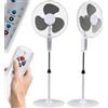 BAKAJI Ventilatore a Colonna Piantana Potenza 50W Diametro Pale 40cm 3 Velocità Selezionabili Funzione Timer Altezza regolabile Oscillazione Orizzontale e Telecomando x Controllo a Distanza (Bianco)