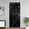 Loussiesd Tenda per Porta Ragnatela 106x203cm Tenda per Camera da Letto a Tema Ragno di Halloween Nero Bianco