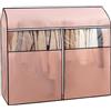 YGER JZGB Copertura Appendiabiti, Copriabiti Antipolvere, Tessuto Non Tessuto con Cerniera a 3 Vie, Guarnizione Superiore per Stendibiancheria a palo Singolo(Pink,120x50x120cm/47x20x47in)