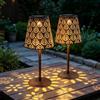 CHENBOOW Lampada Solare per Esterni da Tavolo,2 Pezzi Lampade da Tavolo | Lampade da Tavolo a Energia Solare,Luce a LED per Esterni,Lampade Solari da Giardino,per Terrazza,Balcone