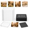 HaploS 30 PCS Calamite Frigo Personalizzabili in Acrilico 5×5cm/1,97in | Calamite Frigo Quadrate con adesivo; kit fai da te per magneti con foto, per decorare il frigo e creare un angolo accogliente
