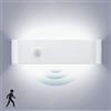 Lightess Applique LED Sensore Movimento 16W 30cm Bianco Freddo | Lampada con Sensore di Movimento 6000K 1600Lm, Alu+Acryl IP44, per Soggiorno Scala Corridoio