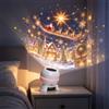 Generico Proiettore LED Natale Cielo Stellato con Alimentazione USB Luce Notturna, Decorazioni Natalizie, Proiezione su Parete, Per Camera da Letto, Lampada per Feste