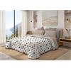TexLom Trapunta Invernale Singola e Matrimoniale, Piumone Letto 1 Piazza e 2 Piazze Double-Face, Calda Imbottitura in Microfibra Anallergica, Fantasie Stampate Moderne e Floreali, Ariel Beige, Singolo