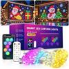 Adius Tenda Luminosa Natale con Immagini, 400 RGB LEDs (100x100cm) | Tenda Luminosa Intelligente, Motivi DIY, Controllato Tramite APP e Telecomando, Decorazioni Natalizie