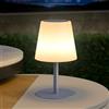 GGNOO Lampada da Tavolo Solare LED 2 in 1 Ricaricabile con Luce Bianco Caldo/Freddo per Esterni Interni Giardino Campeggio Hotel (Grigio)