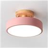 Chao Zan Plafoniera moderna da 13 W, dimmerabile, 3 colori, 3000 K/4500 K/6000 K, lampada da soffitto rotonda a LED per camera da letto, corridoio, ufficio, cucina, soggiorno, diametro 20 cm (rosa)