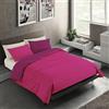 BANZAII TEXTILE INNOVATOR ONLINE Banzaii Set Copripiumino Singolo Microfibra Manopesca Double Face | Copripiumino 150x200 cm, Morbido Effetto Manopesca No Stiro con Federa Double Face, Fuxia/Mora, Made in Italy