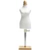 Generic Mini abito con supporto in metallo, torso femminile fissabile per cucire, manichino da sarta portatile per esposizione di vestiti per bambole e sartoria 1/2 A