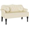 IKAYAA Divano da Salotto Moderno Divanetto a 2 Posti Panca Chesterfield per Soggiorno Ufficio 120,5 x 65 x 75 cm -Crema-