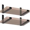 MHMYDZ Confezione da 4 - 23,9 cm L x 15 cm H x 3,8 cm W J mensola staffa rustica industriale rustica in ferro metallo staffa per mensola galleggiante, staffa per mensola industriale, supporti per mensole con
