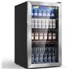Airfish Frigorifero per Bevande 86 L, 130 Lattine, No Frost, Silenzioso | 86 L, 130 lattine, 4 ripiani regolabili, raffreddamento uniforme, no frost, telaio inox, silenzioso, bar, ufficio, casa.