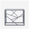 Produce Shop Consolle da Ingresso Design Moderno 100x40x78cm con Piano in Vetro Kevin - Grigio