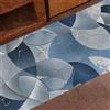 PETTI Artigiani Italiani - Tappeto Cucina Antiscivolo Lavabile, Tappeto Runner Cucina, Passatoia per Cucina, 52x80 cm, Disegno Geo Cerchio Blu, 100% Made in Italy