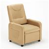 Produce Shop Poltrona Relax Reclinabile 4 Ruote con Poggiapiedi in Tessuto Beautiful - Beige