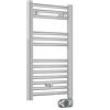 3S SuperSamaStore Scaldasalviette Elettrico Cortina Evo 72 x 40 Cm, 150W | Termoarredo Cromato, Radiatore da Bagno con Cavo e Termostato Digitale Programmazione Settimanale