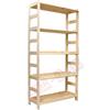 Modo24.de Modo24 R-10 - Scaffale in legno massello, 5 ripiani, 166 x 83 x 33 cm, per libreria, cantina, ufficio