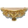 Idea Casa Consolle Mensola Finto Vintage Stile Barocco Veneziano Shabby Chic cm 20x38,5x15 (Oro)