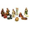 Aurora Store Set Mini Natività Classica Presepe Statuine in Resina con 11 soggetti Personaggi da h. 3,5 cm Giuseppe Maria Gesù Bambino Re Magi Asinello Bue