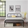 EGGREE letti matrimoniali moderni Letto metallo Piazza Strutture letto per bambini o adulti 140X190 cm black