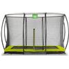 Exit Toys Trampolino EXIT Silhouette 244x366 cm, con rete di sicurezza, trampolino da terra, rettangolare, per bambini, verde
