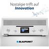 Globaltronics Radio Blaupunkt nostalgia Milano in bianco, Bluetooth, CD, radio, custodia in legno