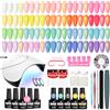 VANREESA Kit Semipermanente Unghie, 20 Colori Smalto Semipermanente Unghie con Base e Top Coat, Kit Unghie Gel Completo con Lampada per Unghie 36W U V/LED, Regali per Donna